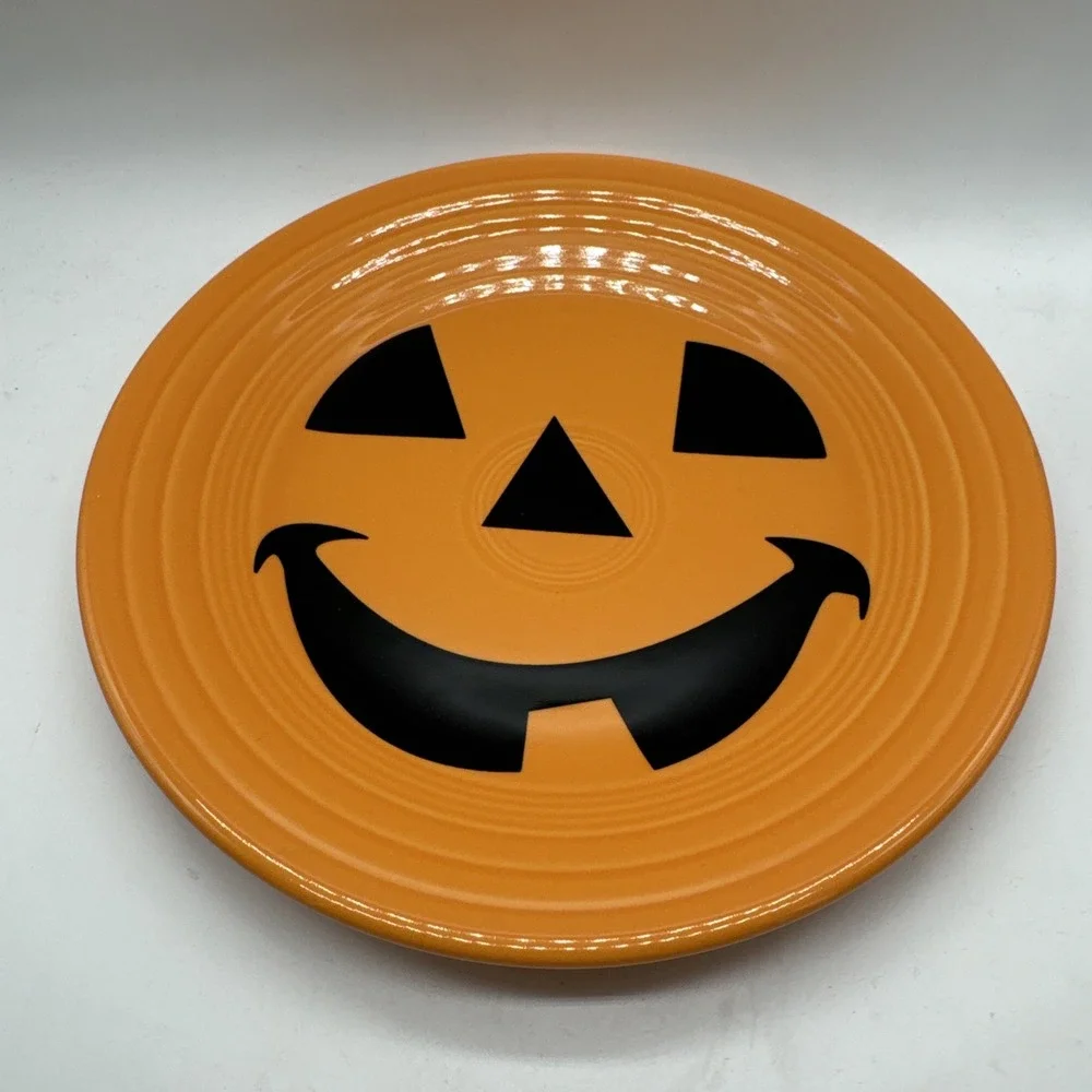 Homer Laughlin Fiesta Ware Happy Pumpkin Luncheon Plate  9